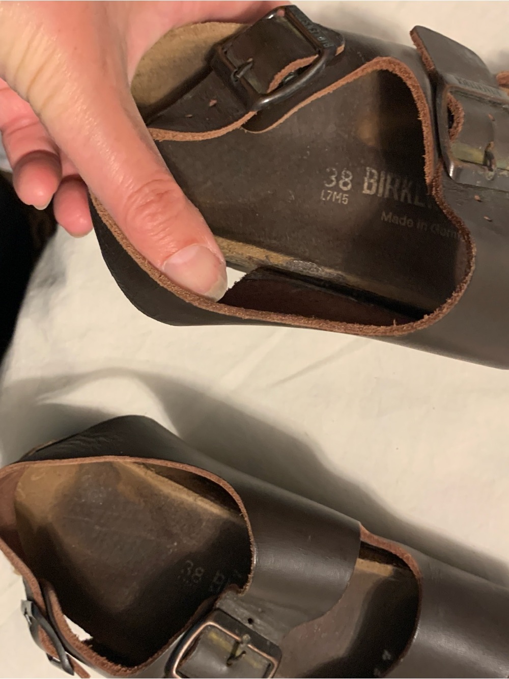 Birkenstock Brown Two-Strap Leather Sandals - Picture 10 of 10